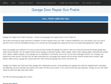 Tablet Screenshot of garagedoorrepairsunprairie.com